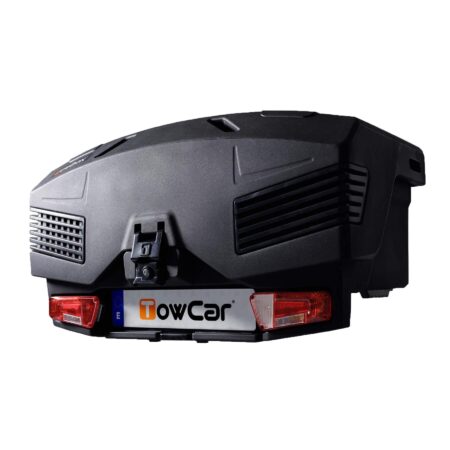 Автобоксът за теглич TowBox Evo е кутия, куфар, багажник за кросоувъри, джипове и SUV, хибридни или електрически с лесен достъп за товари като бебешки колички, инвалидни колички, куфари, косачки, материали, багаж