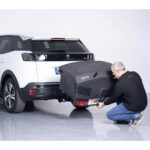 Автобоксът за теглич TowBox Evo е кутия, куфар, багажник за кросоувъри, джипове и SUV, хибридни или електрически с лесен достъп за товари като бебешки колички, инвалидни колички, куфари, косачки, материали, багаж